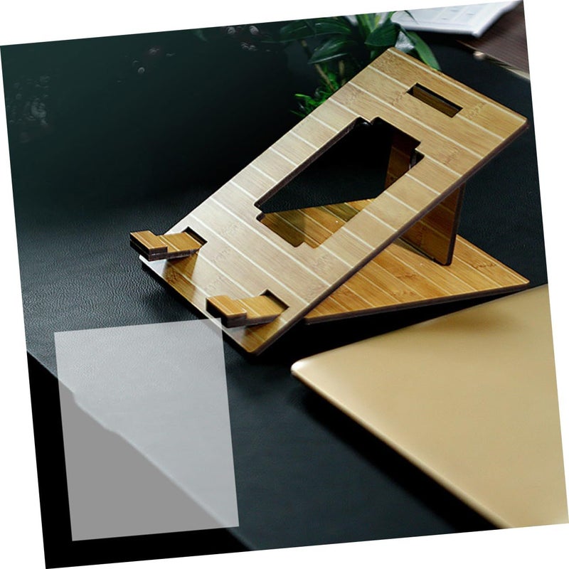 Ergonomic Wooden Laptop Stand Portable Shelf Home Office Travel - Image 4