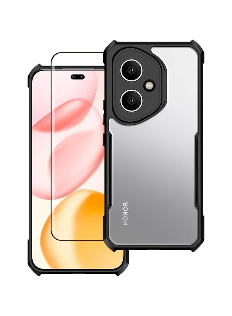 عام 【1+1】 لغلاف واقي لهاتف Honor 400 وملحقات حامي الشاشة، غطاء خلفي واقي لعدسة الكاميرا، غلاف هاتف من مزيج TPU+PC مقاوم للصدمات مع حواف واقية، غلاف واقي رفيع مقاوم للاصفرار - Image 1