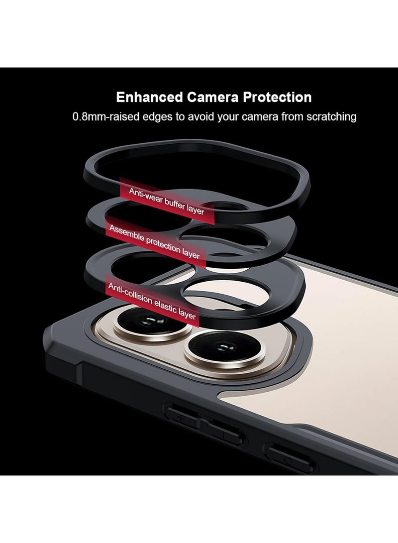 عام 【1+1】 لغلاف واقي لهاتف Honor 400 وملحقات حامي الشاشة، غطاء خلفي واقي لعدسة الكاميرا، غلاف هاتف من مزيج TPU+PC مقاوم للصدمات مع حواف واقية، غلاف واقي رفيع مقاوم للاصفرار - Image 3