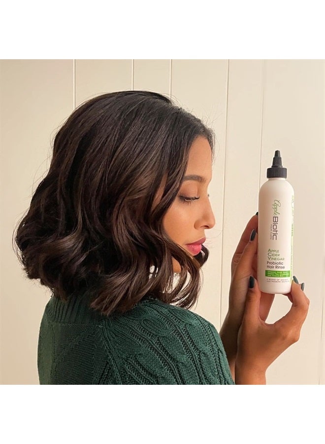 AppleBiotic Apple Cider Vinegar Hair Rinse - Scalp Cleanser & Scalp Buildup Remover - Organic Aloe Vera, Probiotic Extract, Green Tea - Sulfate Free, Color Safe - Removes Product Buildup, Boosts Softness, Shine - Image 3