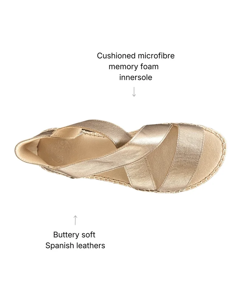 SHOEQ Bronze Beach Espadrille for Women | Best Price UAE