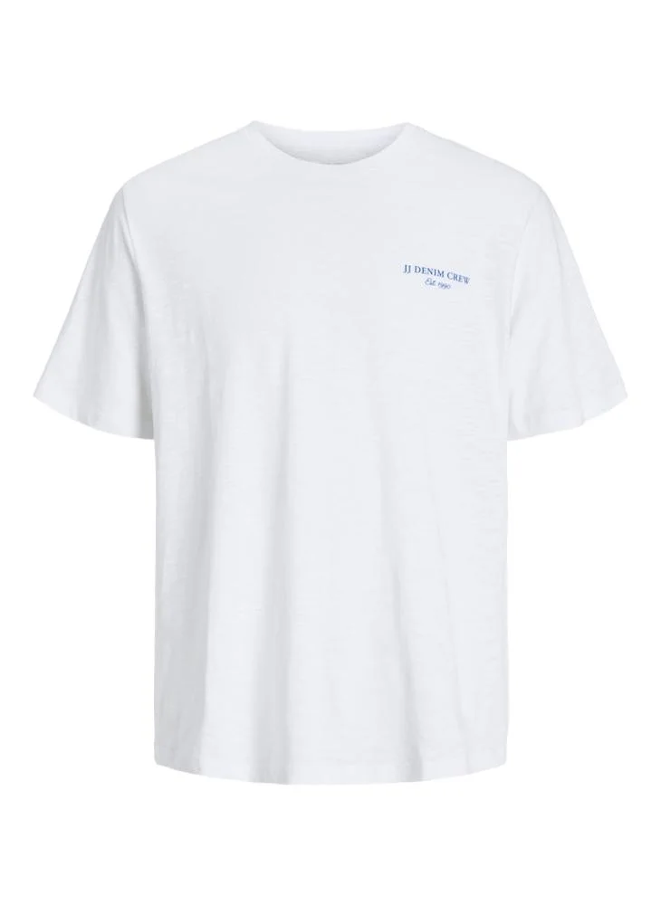 جاك اند جونز Jjjeff Monogram Detail Crew Neck T-Shirt