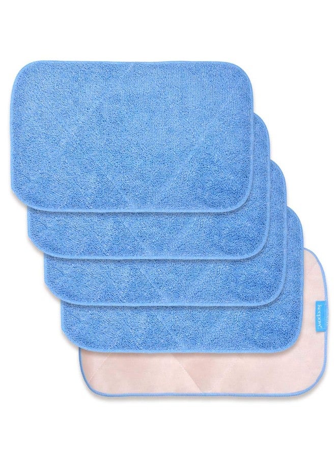 KEEPOW Microfiber Mop Refills Compatible with MR.SIGA Professional Microfiber Mop, 5 Pack Reusable Flat Mop Refills for Hardwood, Laminate, Tile Floor Cleaning, Size: 44cm X 24cm - Image 1