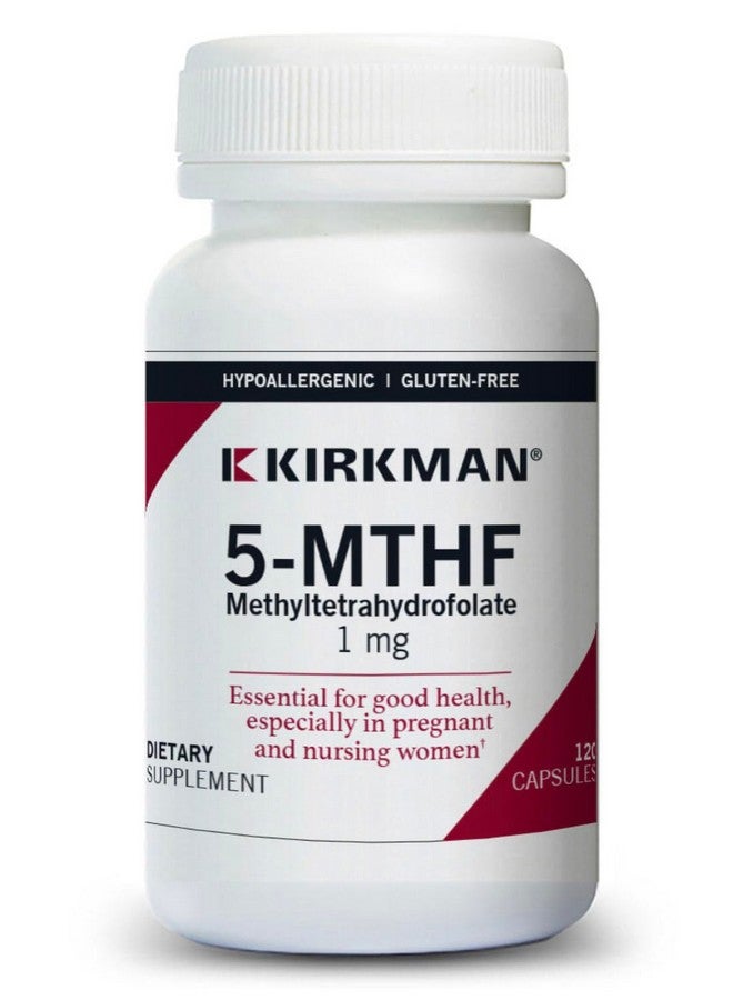 Kirkman 5-MTHF - Hypoallergenic - 120 Vegetarian Capsules - folic Acid Essential for Good Health - Image 1