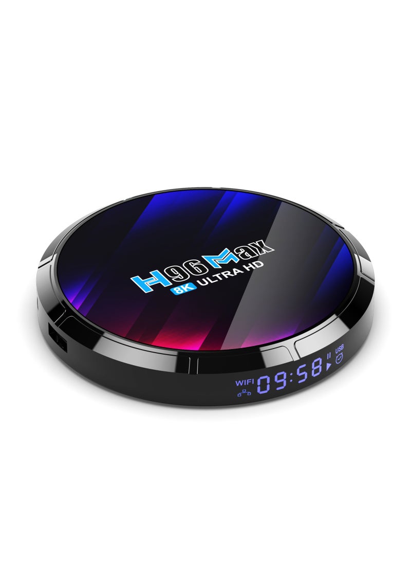 اتش 96 ماكس الذكية الروبوت 13.0 التلفزيون مربع مع رباعية النواة الذراع اللحاء A53 دعم بلوتوث 5.0 - Image 1