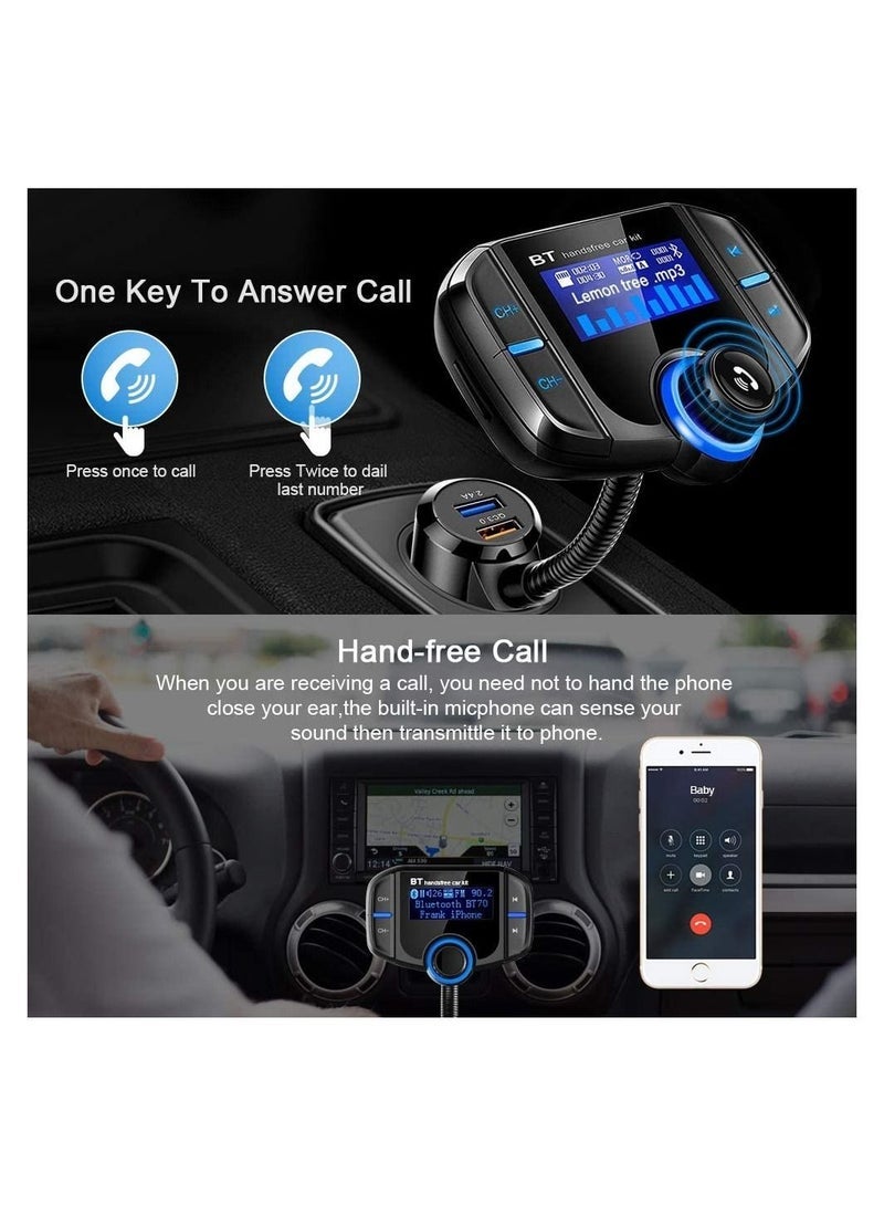 general Car Charger FM Transmitter Car Radio Bluetooth Kit Dual USB QC3.0 Wireless MP3 Player Charger Adapter Hands-Free BT Tuner FM Modulator - Image 5