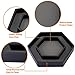 SIQUK Dice Tray with Lid Hexagon Dice Rolling Tray Dice Holder for Dice Games Like RPG DND and Other Table Games Gray - Image 3