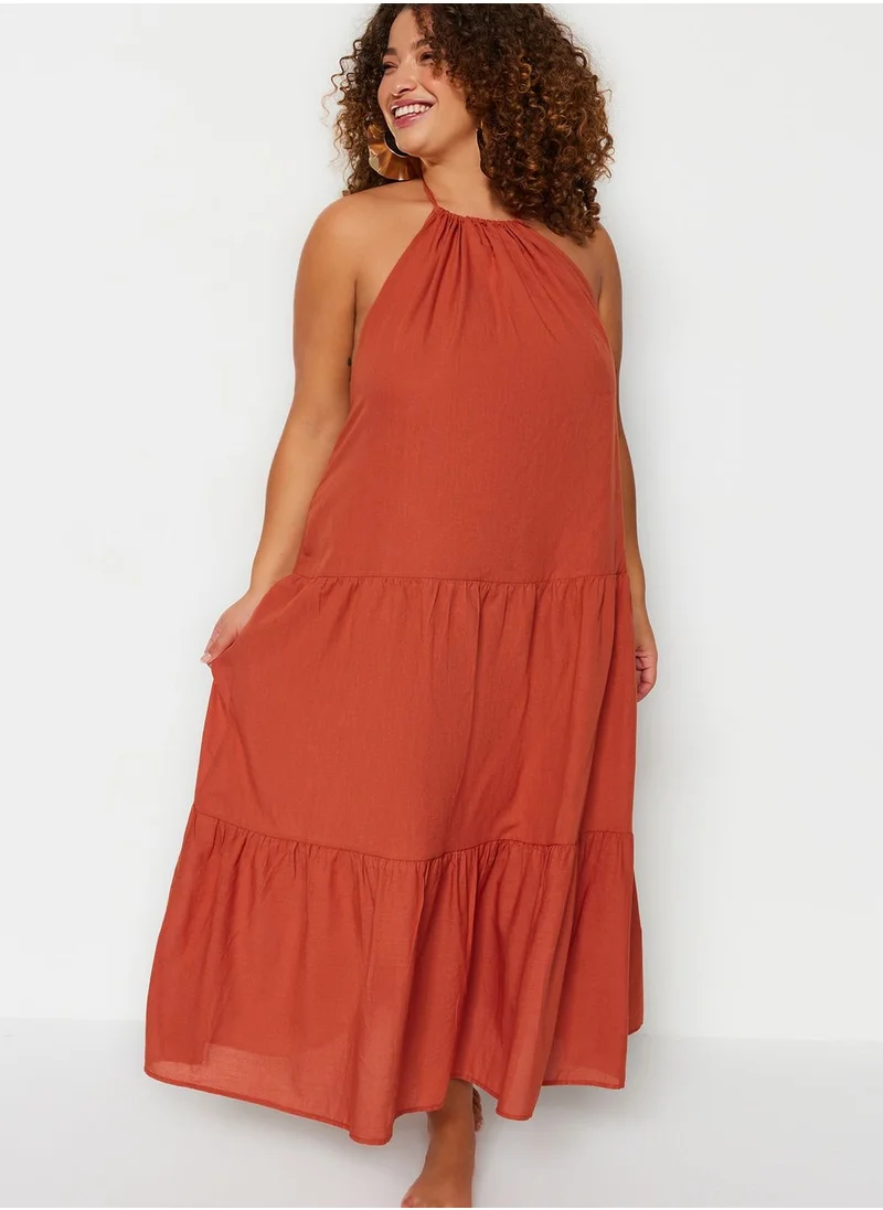 ترينديول كيرف Halter Neck Knitted Beach Dress