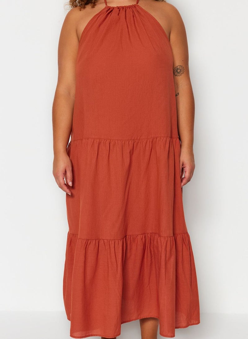 trendyol Halter Neck Knitted Beach Dress  - Image 4