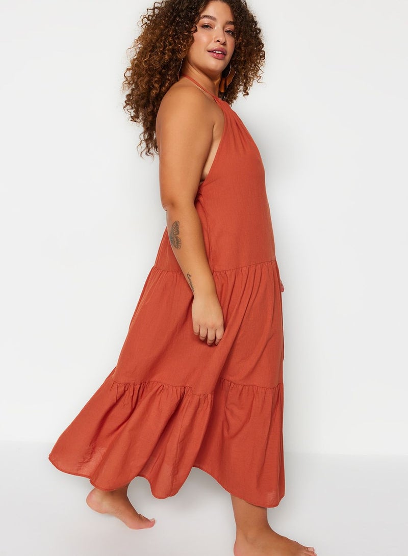 trendyol Halter Neck Knitted Beach Dress  - Image 2
