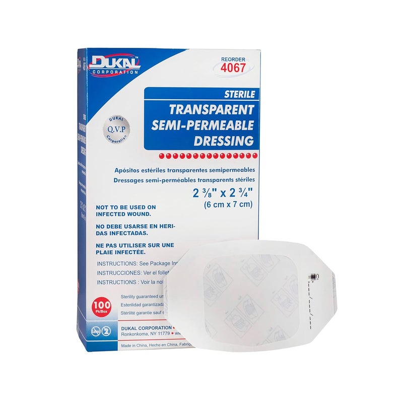 DUKAL Transparent SemiPermeable Dressing 238 x 234  Sterile Waterproof Breathable Wound Dressing for Minor Cuts and Surgical Sites Box of 50 - Image 2