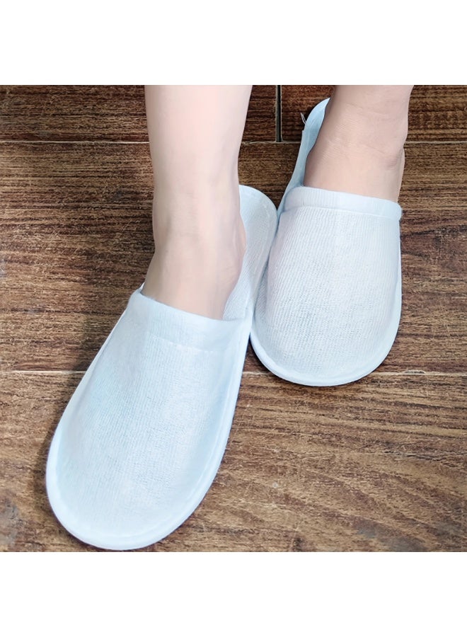 25 pairs of disposable white water therapy slippers, suitable for hotel, travel, home, guest use, salon, airplane, non slip slippers for men and women - Image 4