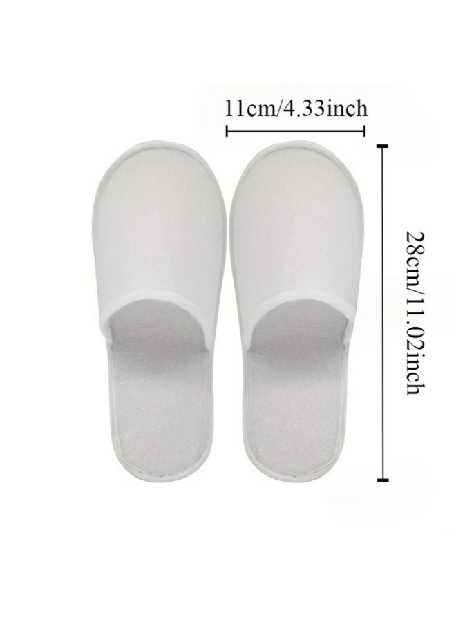25 pairs of disposable white water therapy slippers, suitable for hotel, travel, home, guest use, salon, airplane, non slip slippers for men and women - Image 3
