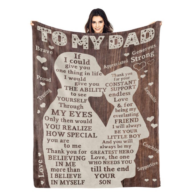 FATHERS DAY BLANKET GIFTS FOR DAD FROM SON BEST DAD EVER BLANKETS FATHER THROW BLANKET 70 L X 50 W