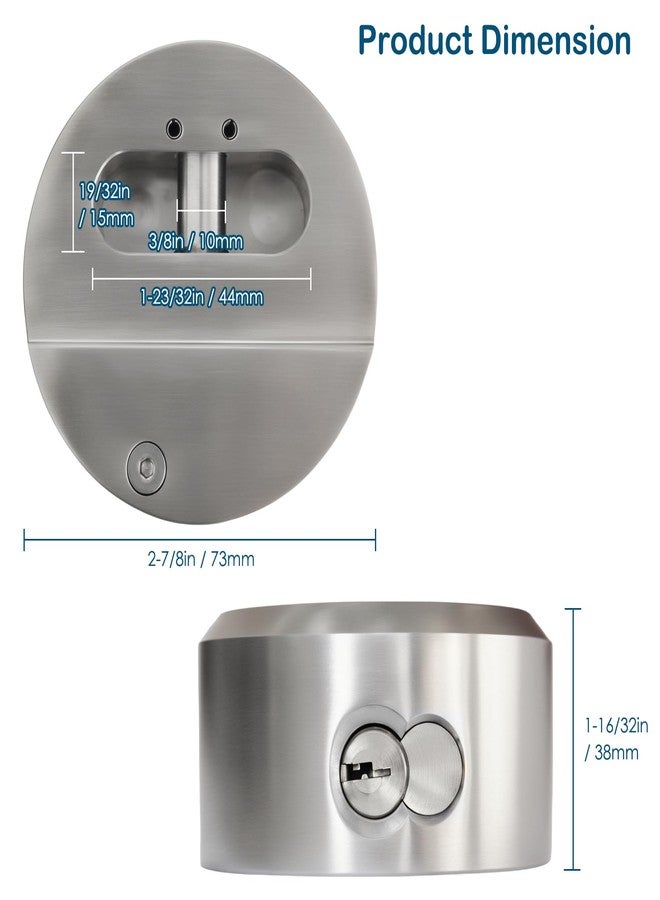 HOX Stainless Steel Puck Lock, Military-Grade Hidden Shackle Padlock, Weatherproof Trailer Door Lock - Image 4