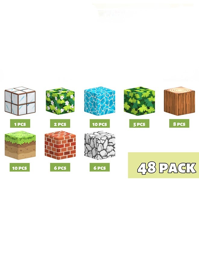 Forest Magnetic Blocks Set Woodland Adventure Building Tiles for Kids Sensory Training Educational Toy - Image 1