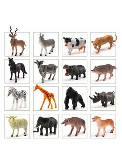 LIMOS Mumoo Bear Mini Toy Animal Figures Set - 44Pcs Plastic Wild Zoo Animals In The Jungle Small Safari Kids Toy Figures  - Image 5