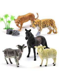LIMOS Mumoo Bear Mini Toy Animal Figures Set - 44Pcs Plastic Wild Zoo Animals In The Jungle Small Safari Kids Toy Figures  - Image 4