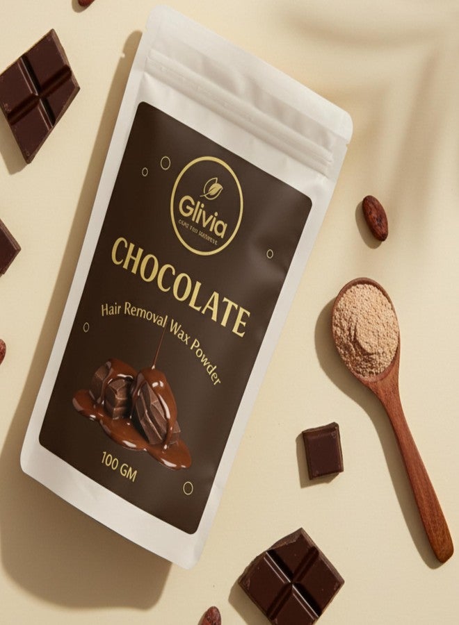 Glivia Chocolate Wax Powder for Women & Men | Aloe Vera & Herbal Facial Hair Removal Formula | Painless Face, Body & Bikini Waxing Solution | Natural Hair Wax Powder for Smooth Skin at Home | 100g - Image 4
