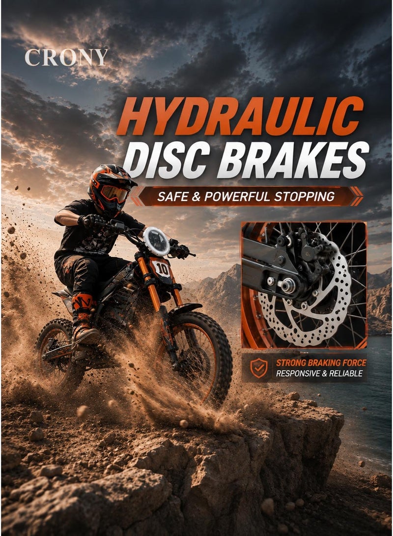 CRONY-10 Electric Dirt Bike 3000W Off-Road Motorcycle with 48V 20Ah Removable Battery - Image 3
