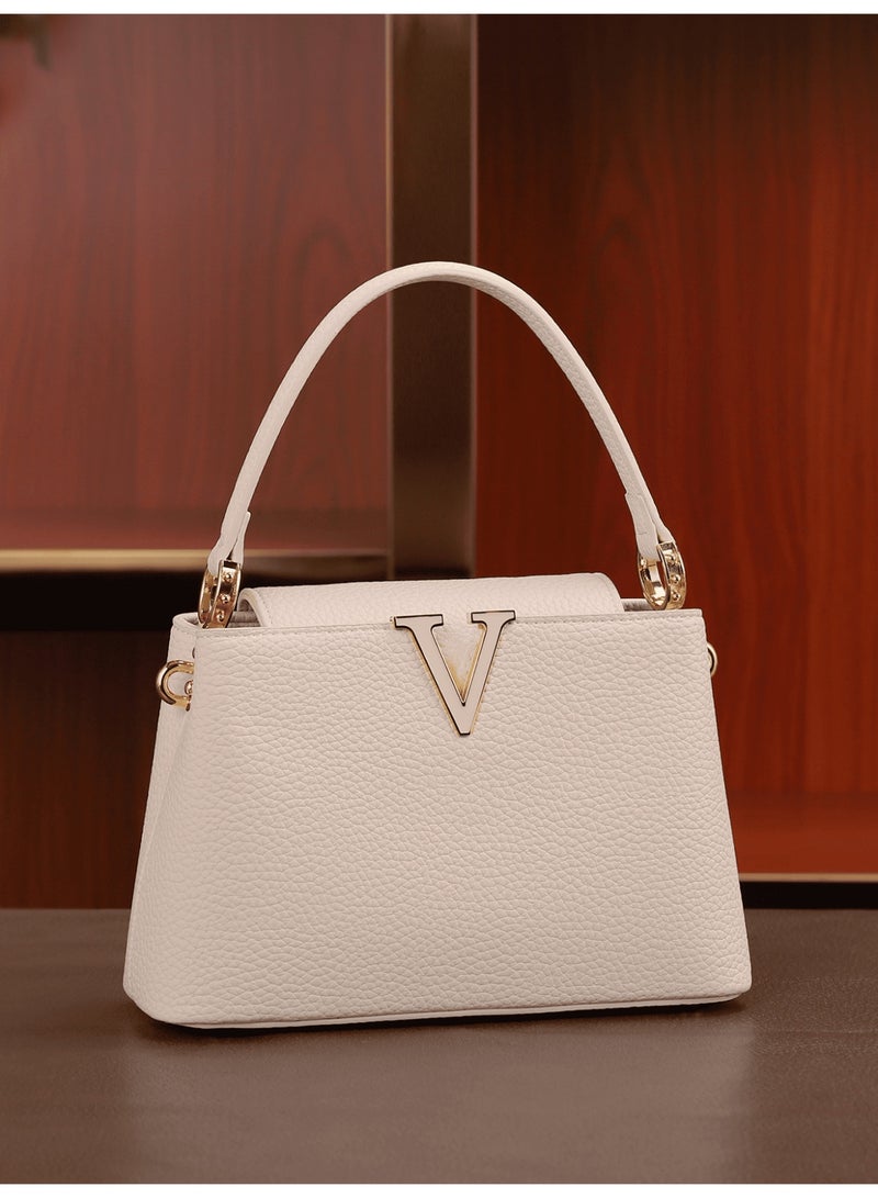POHO A medium-sized large-capacity PU leather V-shaped handbag  - Image 5