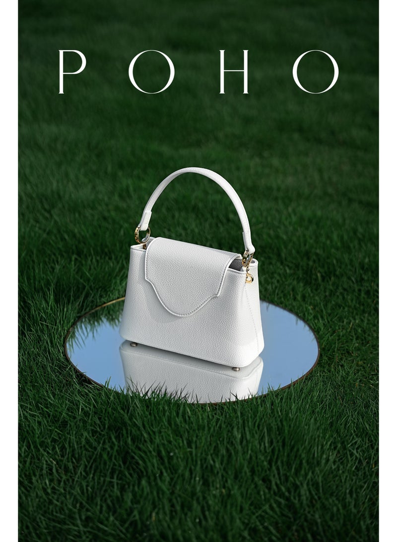 POHO A medium-sized large-capacity PU leather V-shaped handbag  - Image 2