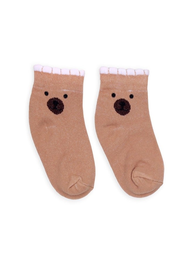 Kicks & Crawl Baby Boys & Baby Girls Anti-skid/slip Cuddly Bear Flat Socks-Pack of 3 (12-18M) - Image 5