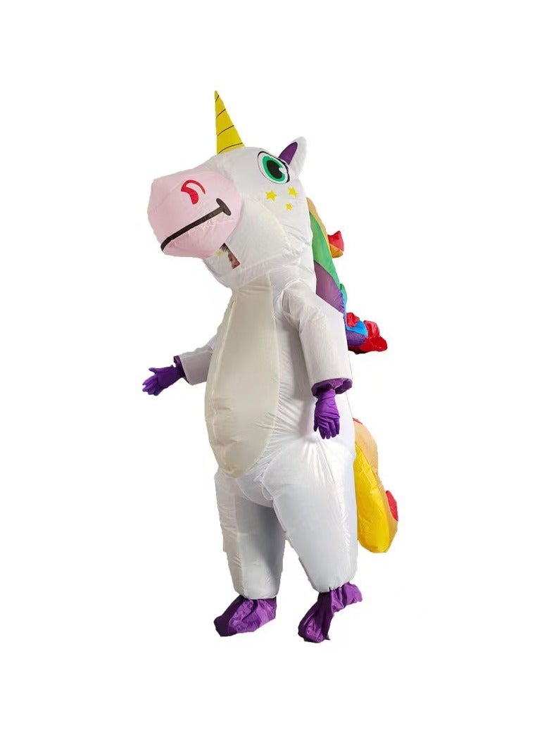general Creative Performance Doll Costume Festival Stage Performance Colorful Cute Unicorn Inflatable Suit - Image 1