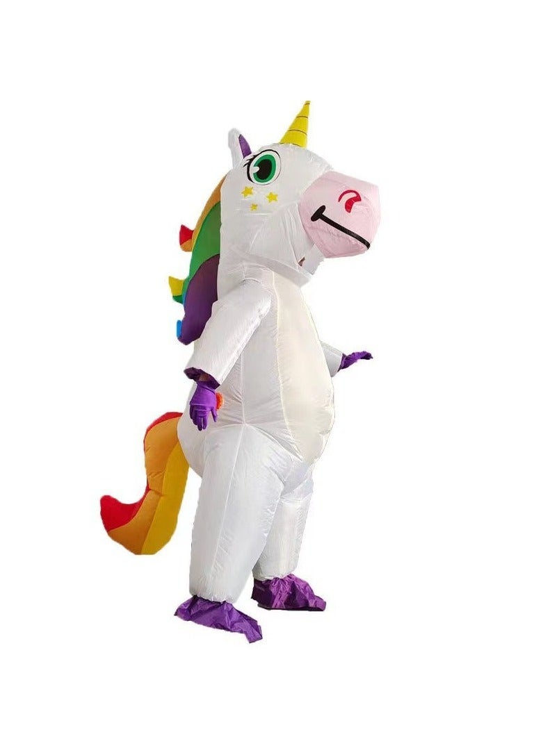 general Creative Performance Doll Costume Festival Stage Performance Colorful Cute Unicorn Inflatable Suit - Image 3