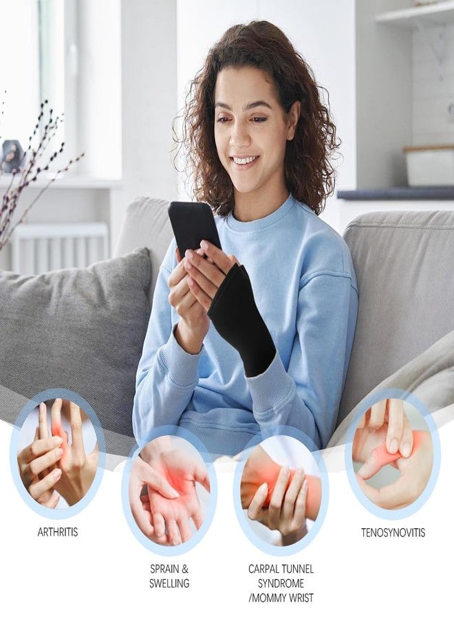 HANNEA® Compression Ice Cool Glove for Pain Relief, Reusable Gel Gloves Adjustable Wrist Strap Hot & Cold Therapy for Arthritis/Carpal Tunnel/Sports Injuries/Swelling/Joint Sprain/Bruises - Image 3