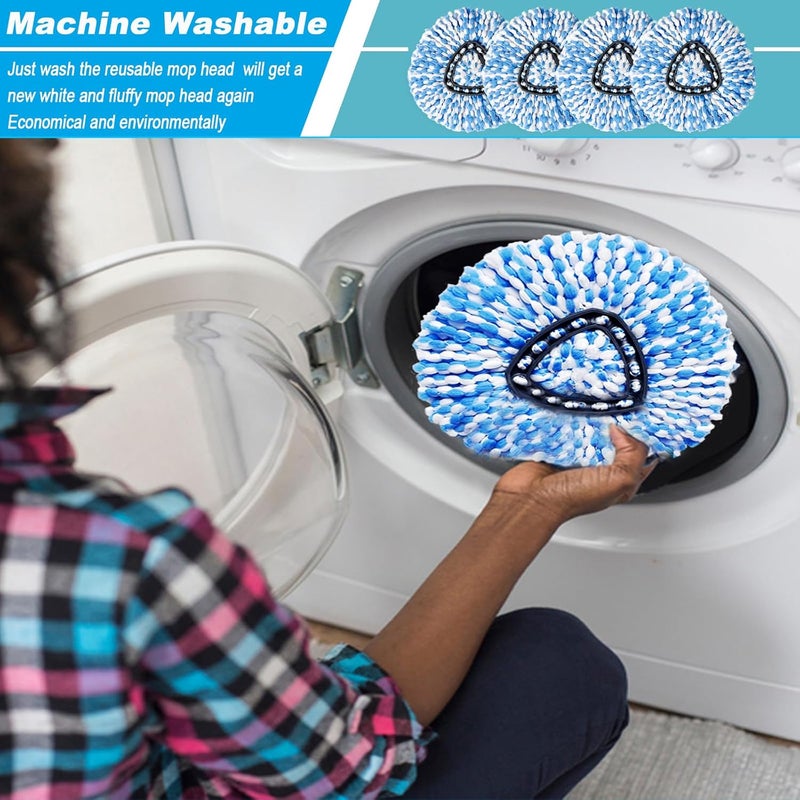 High-PQ 16 Pack Spin Mop Replacement Heads, Only Fit for RinseClean 2-Tank System, 100% Microfiber Spin Mop Refill Head,Spinning Mop Head Replacement for Floor Cleaning - Image 5