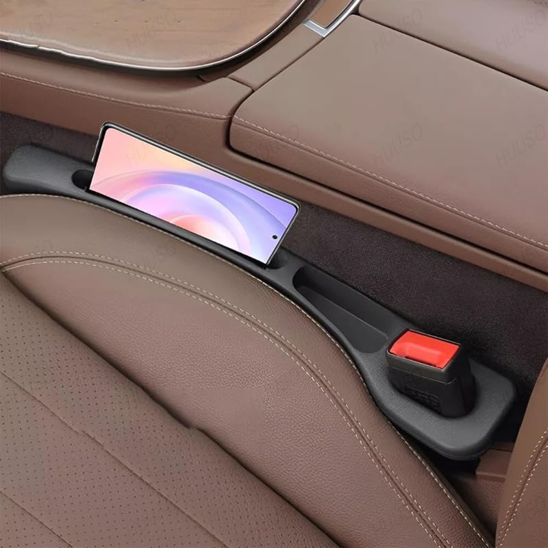 HUUSO 2 Pack Car Seat Side Gap Filler with Slot for Storing Phone, Cards & Coins, Side Gap Plug Strip to Prevent Dropping Items Compatible with Mahindra XUV 700 (2024) Facelift - Image 3