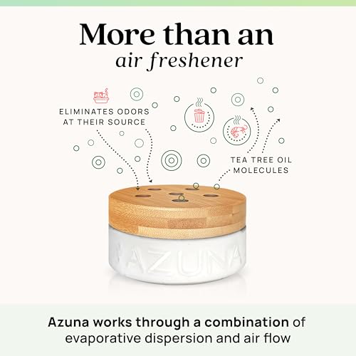 Azuna All-Natural Odor Remover Gel Refill Pouch | Air Purifier with Tea Tree Oil | Plant-Based & Long Lasting | For Pet Odors, Smoke & Strong Odors | Natural Scent, 12 oz - Image 2