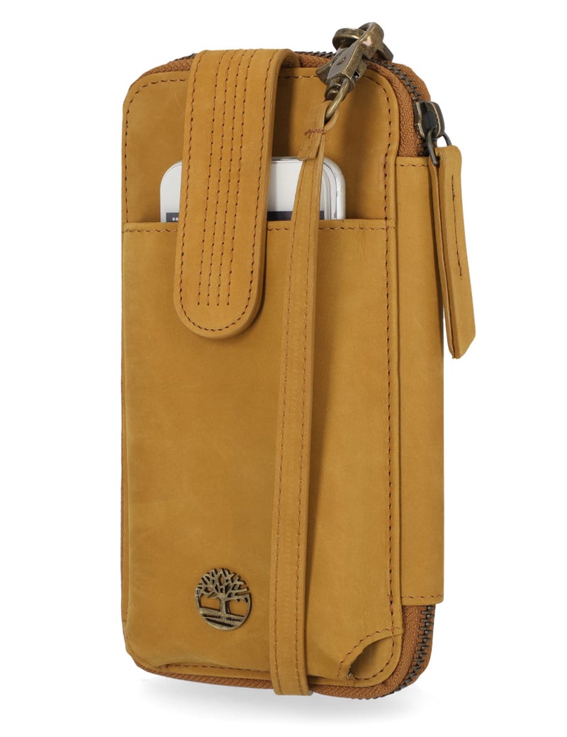 Timberland Women's Rfid Leather Phone Crossbody Wallet Bag, Wheat (Nubuck), One Size - Image 1