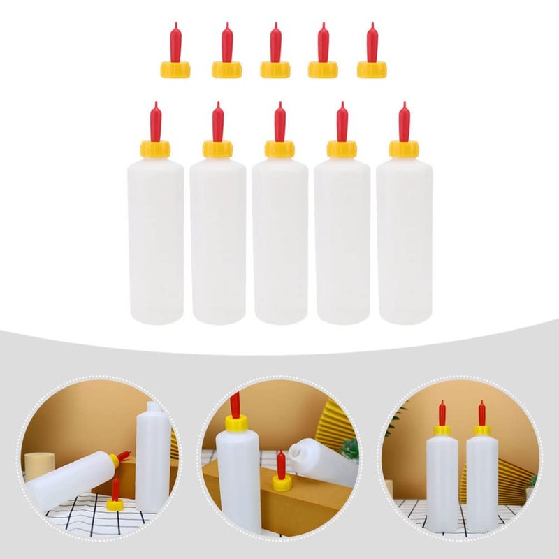 comfrt 5 Sets Animal Feeding Bottles Kid Livestock Drink Bottle Goat Milk Bottle Lamb Nursing Bottles Milk Feeder Bottles for Farm (5 Bottles& 5 Nipples) - Image 5