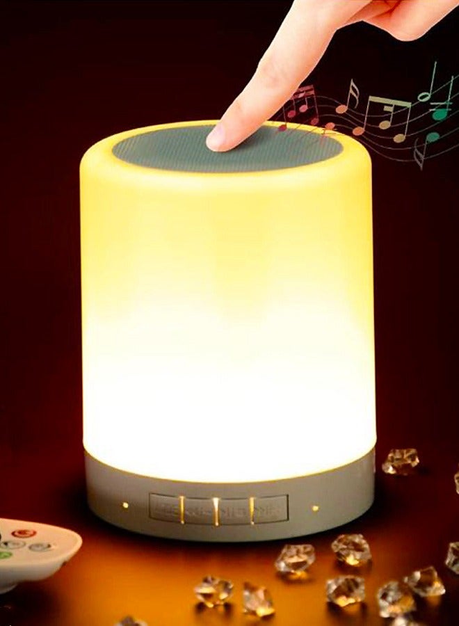 WooFree Portable Bluetooth Speaker with 6 Color Dimmable LED Lamp - Image 1