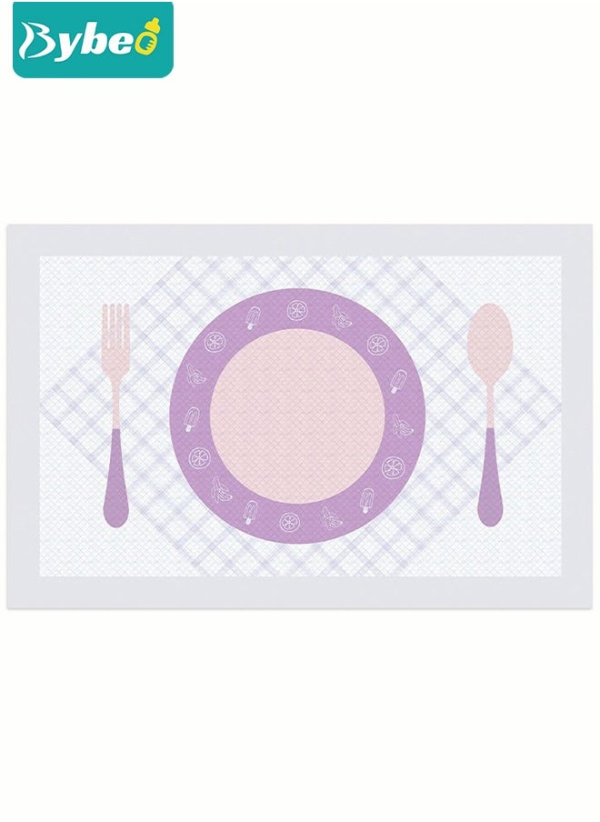 Bybeo - 30 PCS Disposable Kids Placemats Portable Restuarant Stick-on Table Mats For Girls and Boys Baby Toddler Preschool Homeschool Dining Tables Manners - Image 1