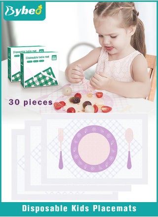 30 PCS Disposable Kids Placemats Portable Restuarant Stick-on Table Mats For Girls and Boys Baby Toddler Preschool Homeschool Dining Tables Manners - pzsku/Z39E83AC38A3C8415D1F1Z/45/_/1731930160/3a70dea1-adfc-4154-9f70-441076079970