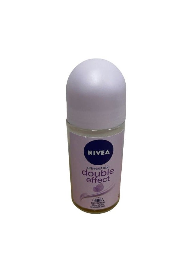 Nivea DOUBLE EFFECT ROLL-ON – FREE ALCOHOL, ANTIPERSPIRANT DEODORANT, 48 HOURS, SKIN TOLERANCE DERMATOLOGICALLY PROVEN (PACK OF 3) - Image 1