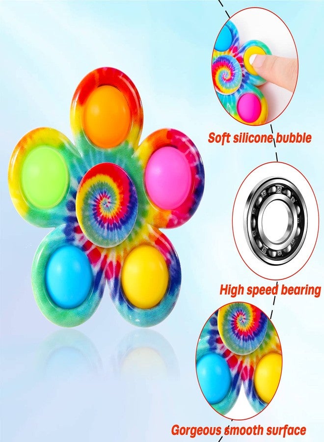 Effacera Fidget Spinners Toys 4 Pack, Fidget Toys for Kids Adults, Bulk Pop Sensory Spinner Toys Stress Relief, ADHD Autism Products for Girls Boys, Kids Birthday Party Favors Classroom Prizes - Image 3