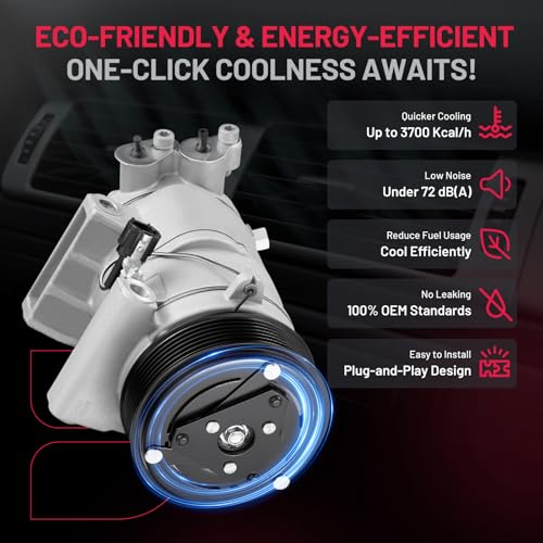 BDFHYK Air Conditioning A/C Compressor with Clutch Compatible with Infiniti QX80 2014-2022, QX56 2004-2013, Compatible with Nissan Armada 2005-2022, NV2500 NV3500 12-21, Pathfinder 08-12, TITAN - Image 5
