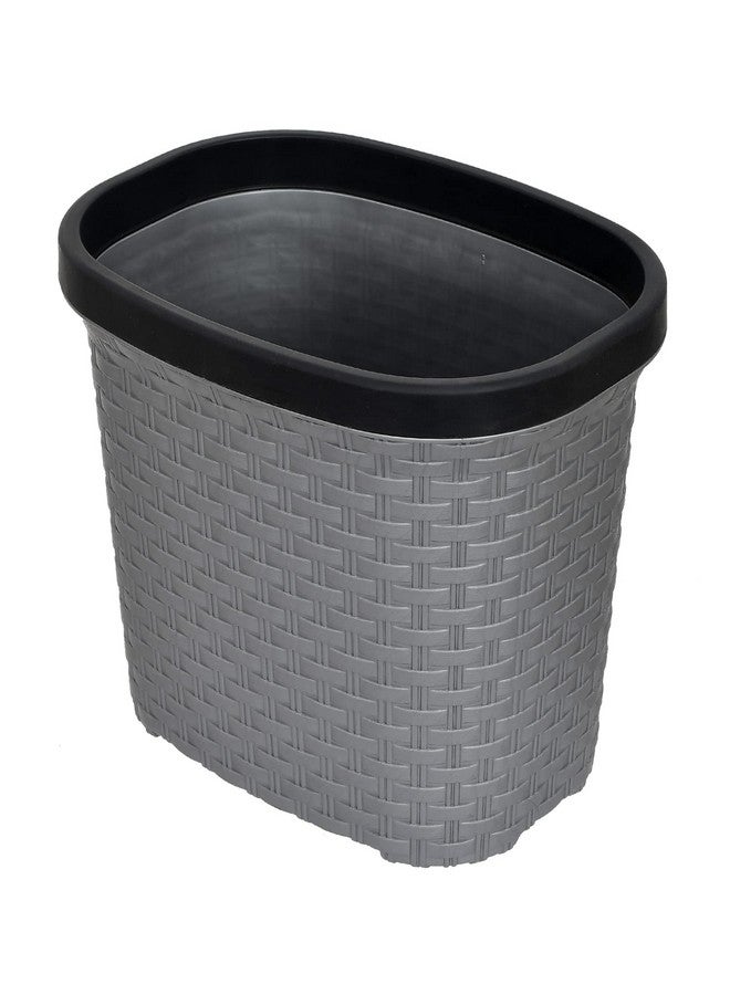Kuber Industries Multiuses Plastic Open Dustbin For Home, Kitchen, Office, Bathroom, 7 Litre (Grey)-47KM0712 - Image 1