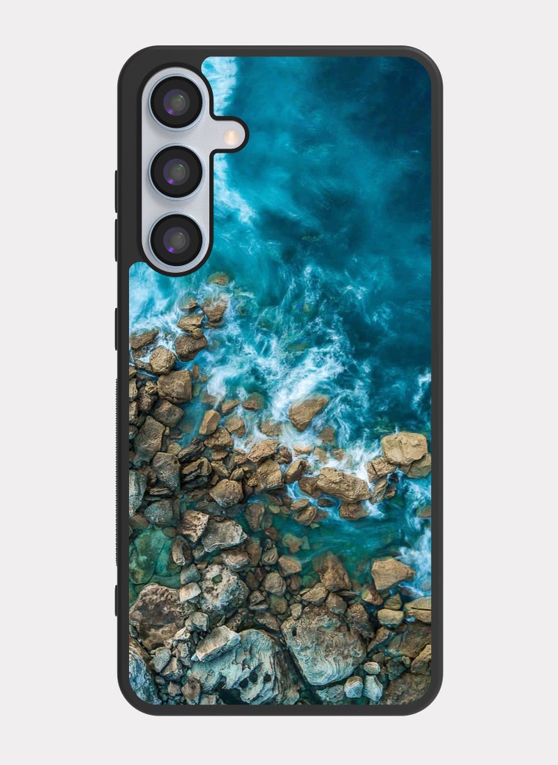 PXLAAT Samsung Galaxy A55 case cover Rocks Sea Coast - Image 1