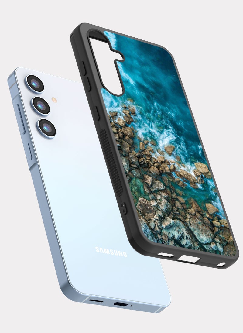 PXLAAT Samsung Galaxy A55 case cover Rocks Sea Coast - Image 2