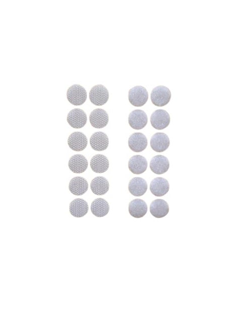 TRADIENT Adhesive Hook Loop Dots Tape 16mm Diameter White Color 100 Pair of Hook Loop Dots