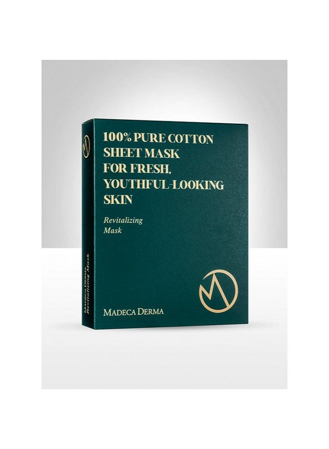 MADECA Derma 10 Pack Revitalizing Mask For Women (100% Pure Cotton Sheets/10Pcs) Face Mask Sheet Korean Skincare Hydrating Facial Mask For All Skin Types Instant Repairing & Moisturizing - Image 5