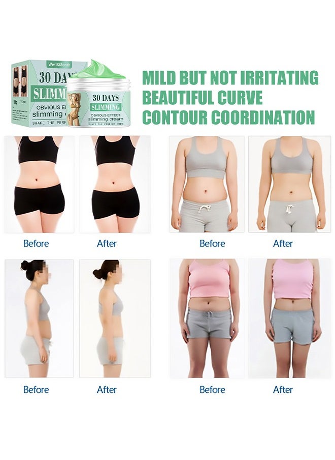 West&Month Slimming Cream，Weight Loss Cream ，Flat Belly Firming Cream，Firm Body Firming & Contouring Cream，Firming Cream For Loose Skin，Fat Burning Cream for Stomach，Slimming Cream for Belly Fat，Hot Fat Cream 30g  - Image 5
