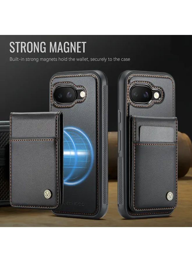Magnetic Detachable Card Holder Wallet Case For Google Pixel 9 Black - Image 1