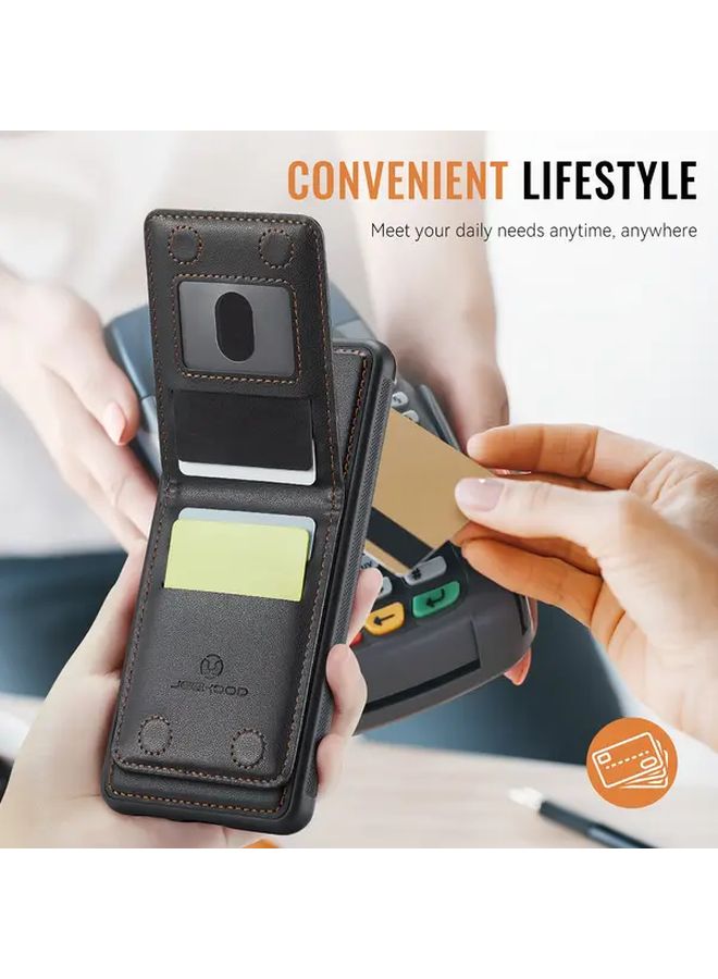 Magnetic Detachable Card Holder Wallet Case For Google Pixel 9 Black - Image 5