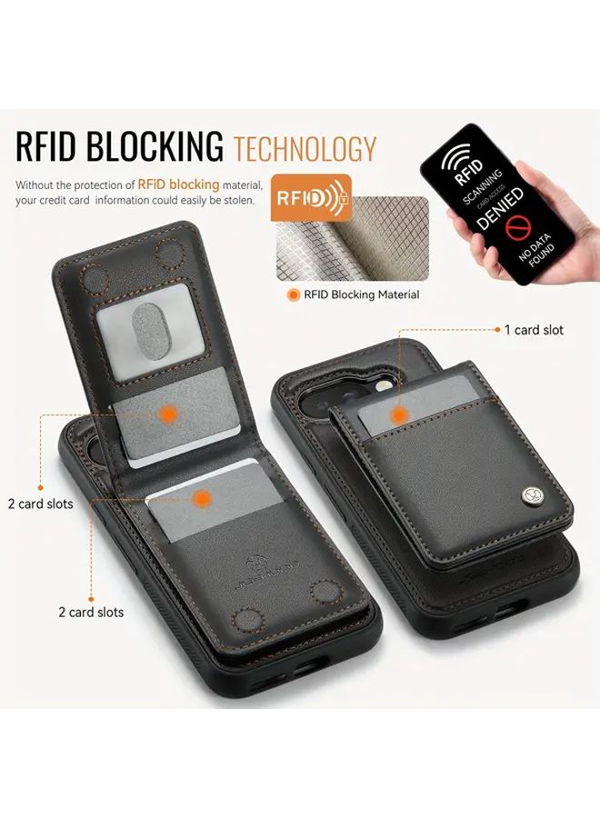 Magnetic Detachable Card Holder Wallet Case For Google Pixel 9 Black - Image 2